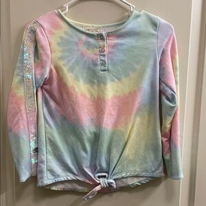 Colorful Tie-Dye Long Sleeve Top